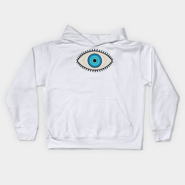 evil eye Kids Hoodie by carleemarkle